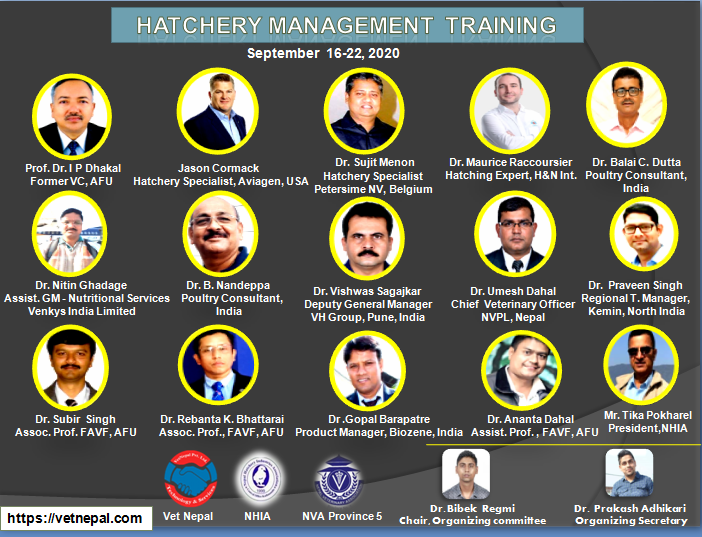 Webinar based HATCHERY MANAGEMENT TRAINING: For veterinarians