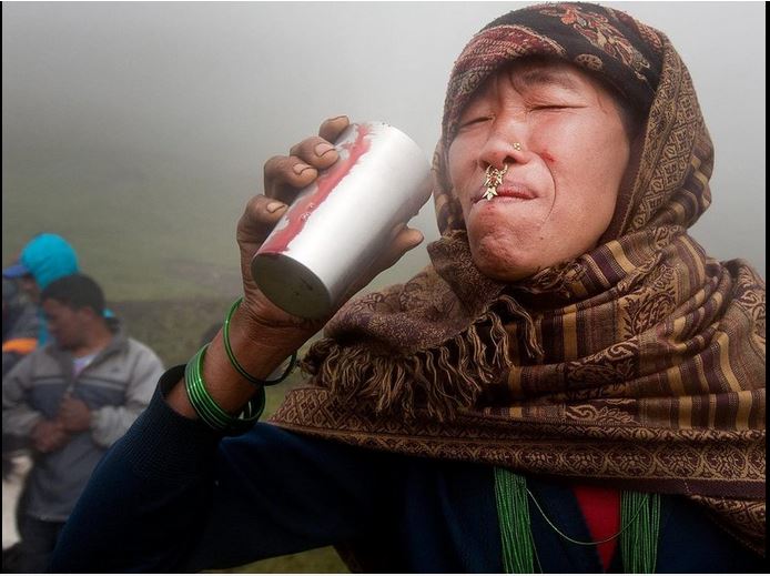 Blood drinking festival In Myagdi and Manang